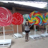 Large Size Fiberglass Lollipop Sculpture