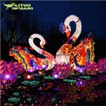 Chinese Lanterns Outdoor Waterproof Silk Lanterns Goldfish Lanterns
